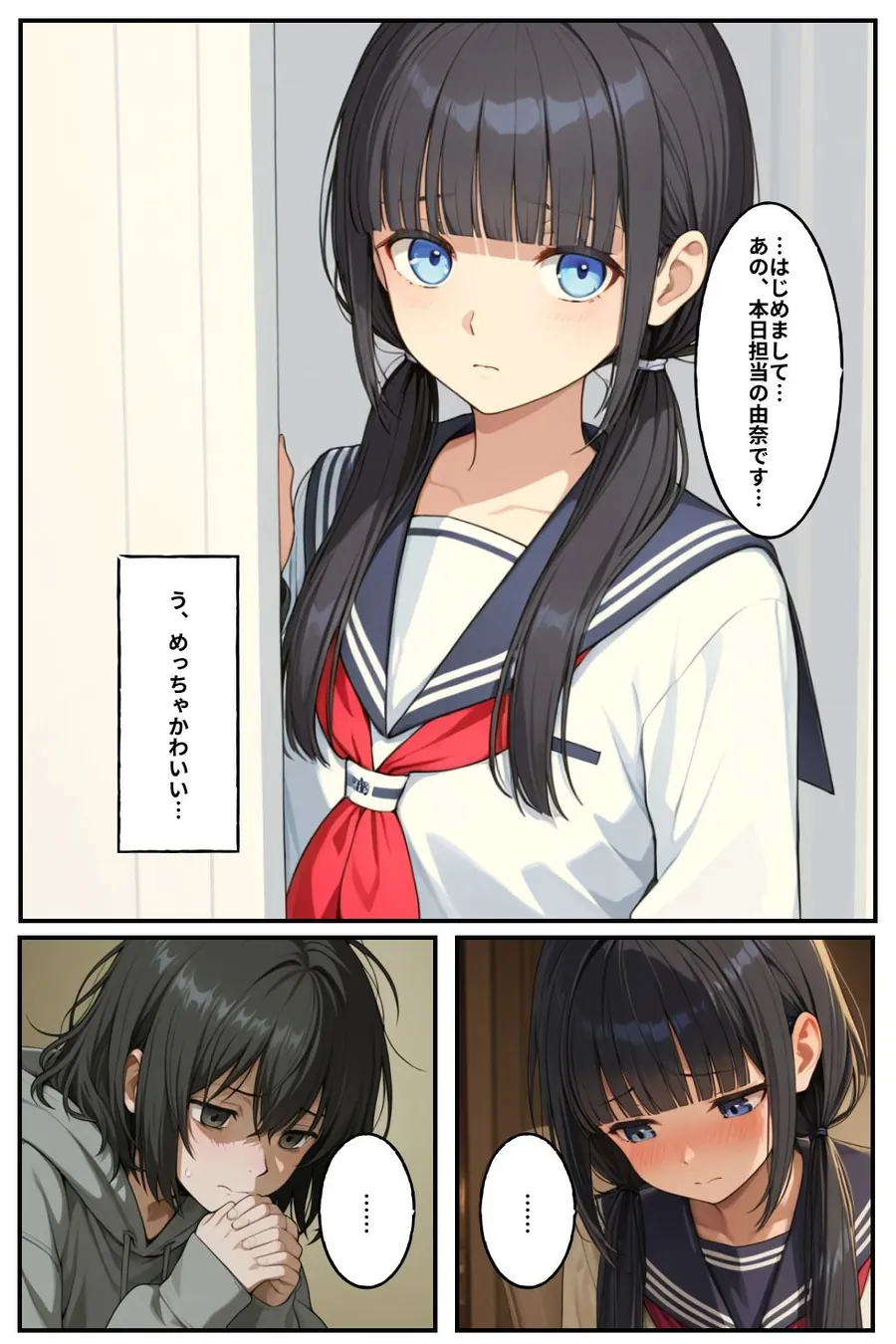 【無料エロ漫画・同人】デリヘル呼んだら陰キャが来た件-2枚目