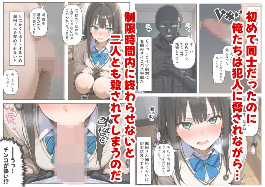 【無料エロ漫画・同人】学校占拠したテロリストに、俺は片思い女子と、無理やりセックスさせられる-3枚目