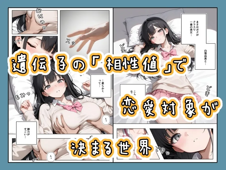 【無料エロ漫画・同人】「適正遺伝子カップリング法」で選ばれたのはクラスメイトのゆるふわ女子でした。【1＋2＋3話】-1枚目