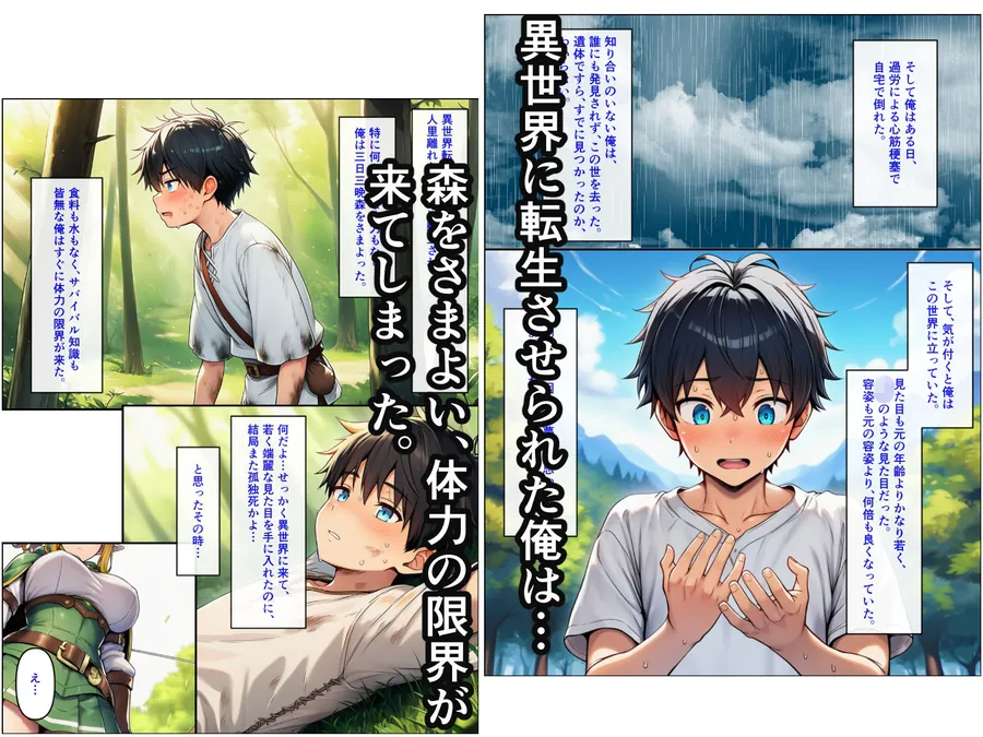 【無料エロ漫画・同人】異世界転生して美人巨乳エルフ親子とらぶらぶセックスする話 〜娘編〜-1枚目