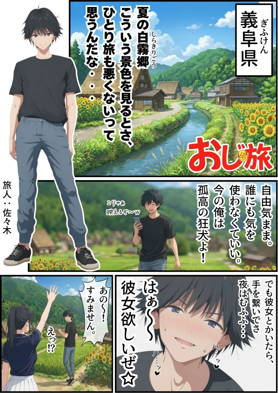 【無料エロ漫画・同人】【義阜編】おじさん、私を旅に連れてって-1枚目