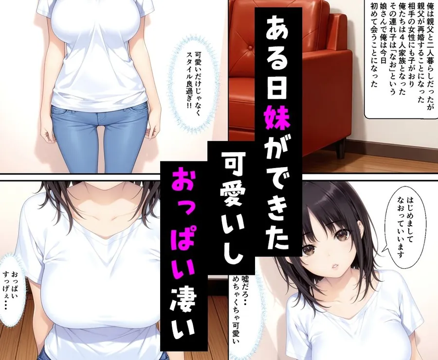【無料エロ漫画・同人】清楚系妹のおっぱいが凄すぎて我慢できず中出しした話-1枚目