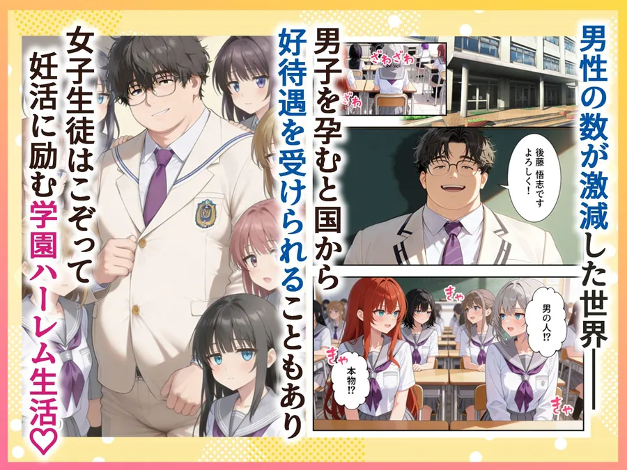 【無料エロ漫画・同人】妊活ハーレム学園2 〜イケメンに全部奪われたけど転校したらまたデブス俺がチンポ王に！〜-1枚目